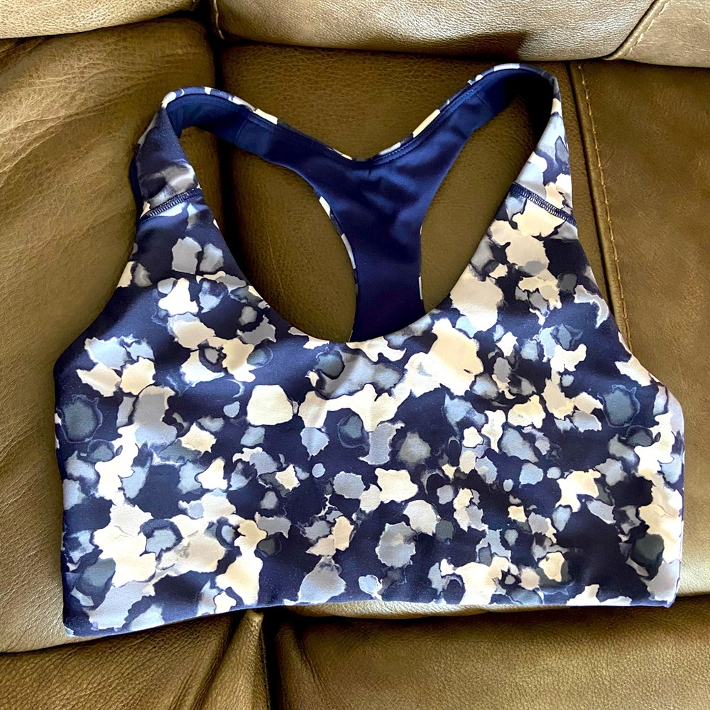 Blue/White Sports Bra Size M
